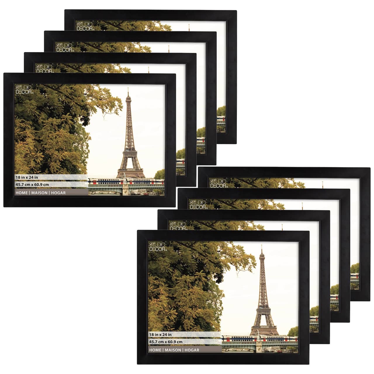 8 Pack: Black 18" x 24" Studio Frame, Home Collection by Studio Décor®